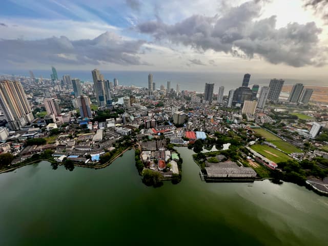 Colombo from 350m above