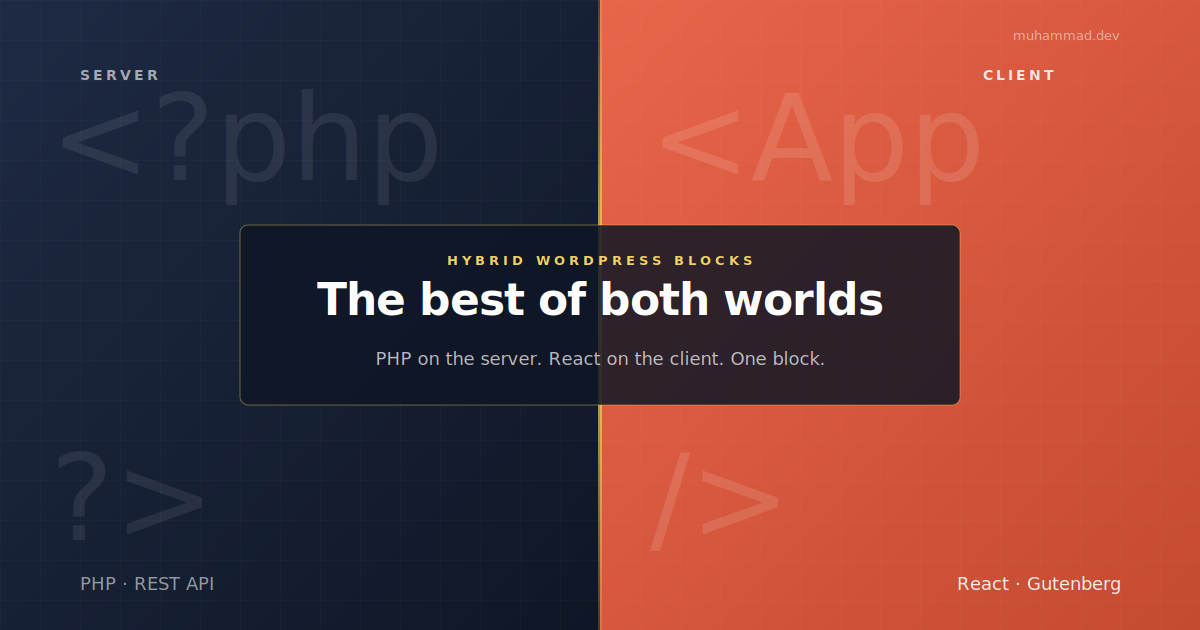 Hybrid WordPress Blocks – The best of both worlds